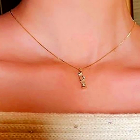 Petite Blossoming Bamboo Pendant Necklace - Picture 4 of 4